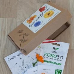 Blumensamen-Set Gourmet Blumen, Essbar, Bienenfreundlich, Dekorativ -Garten Sicht Verkäufe 0710403583 Blumensamen Set Gourmet Blumen 4essbare Sorten mit organ Duenger 3 60482