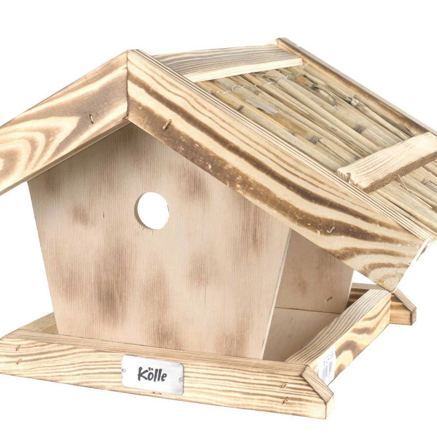 Kölle Vogelfutterhaus Aus Kiefernholz, Mit Strohdach, Ca. 30 X 38 Cm 2 Kölle Vogelfutterhaus Aus Kiefernholz, Mit Strohdach, Ca. 30 X 38 Cm – Bild 2