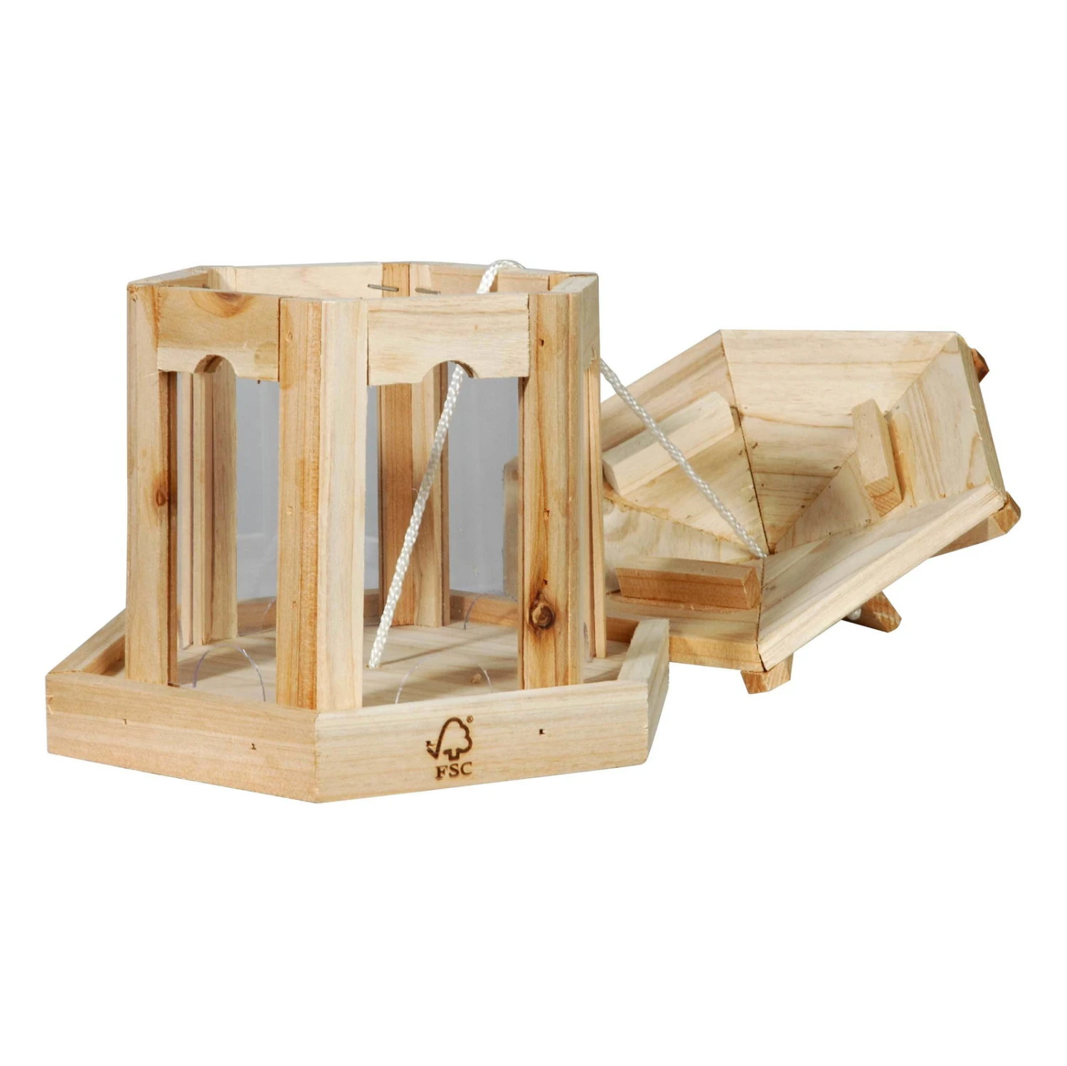 Vogelhaus Pavillon 6-Eck Hängend, FSC®-Holz Und Acrylglas, Ca. 19 X 18 X 18 Cm 2 Vogelhaus Pavillon 6-Eck Hängend, FSC®-Holz Und Acrylglas, Ca. 19 X 18 X 18 Cm – Bild 2