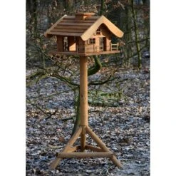 Vogelfutterhaus Almhütte Mit Liebevollen Details, Inkl. Ständer, FSC®, Ca. 56 X 46 X 35,5 Cm -Garten Sicht Verkäufe 0910101340 Vogelfutterhaus Almhuette inkl Staender FSCca56x46x35 5cm 4 60497