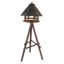 Futterhaus Mit Ständer, Braun, 59 X 55 X 105 Cm