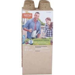 Bio-Anzuchttöpfe Rund, Braun