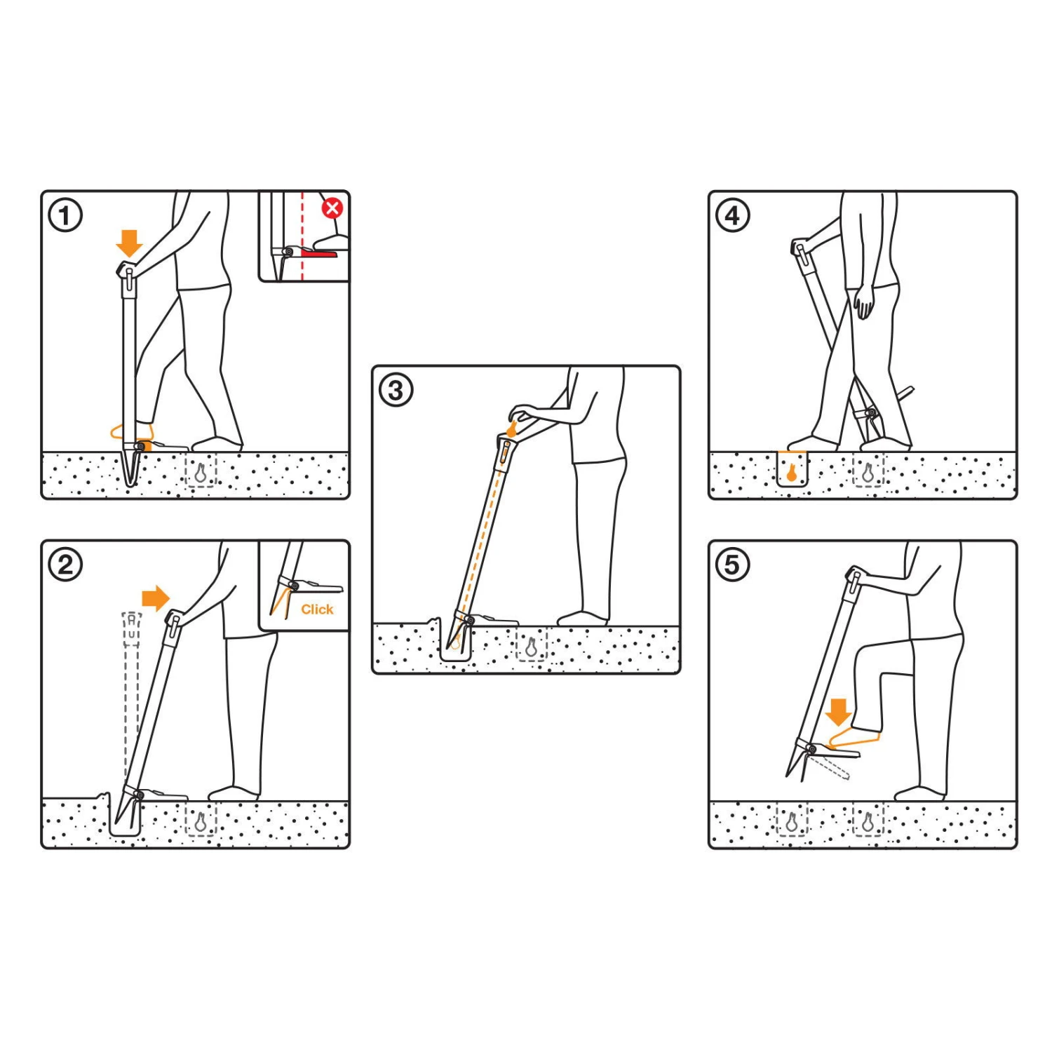 Blumenzwiebel-Pflanzer Xact, Schwarz/orange, Ca. 105 X 30 X 31 Cm 4 Blumenzwiebel-Pflanzer Xact, Schwarz/orange, Ca. 105 X 30 X 31 Cm – Bild 4