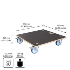 Multi Roller Maxi GRIP, 300 Kg Tragkraft, Holz, Ca. 58 X 58 X 15 Cm -Garten Sicht Verkäufe 0920600405 multi roller maxi grip eckig 4 116647