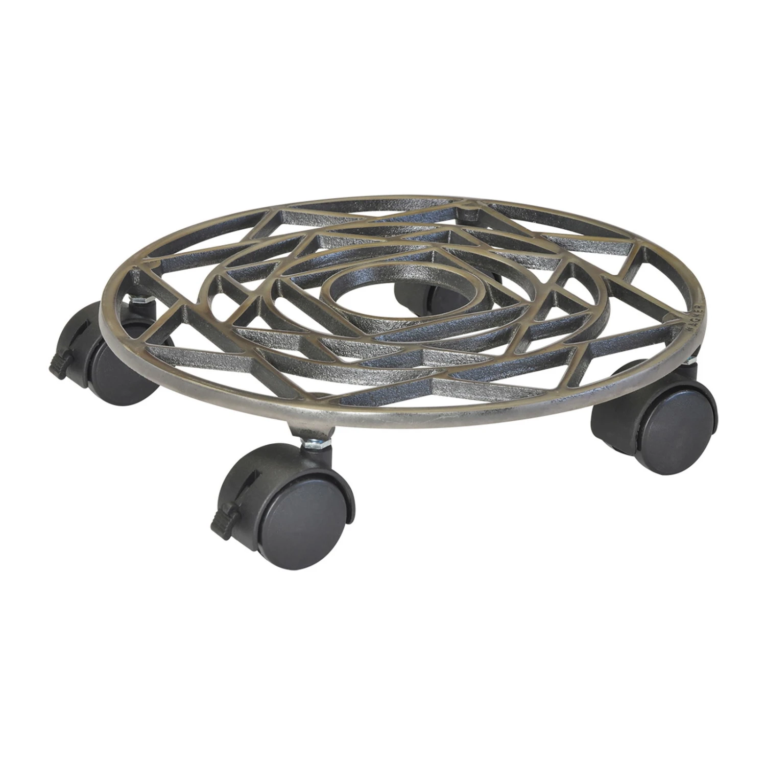 Wagner Multi Pflanzenroller Antik Design, Aus Gusseisen, Nickel-matt, Ø Ca. 28,5 Cm