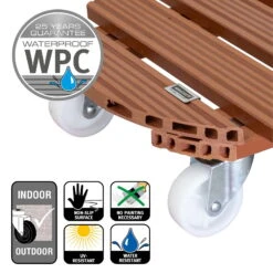 Multi Roller WPC, 150 Kg Tragkraft, Ca. 39 X 39 X 11 Cm -Garten Sicht Verkäufe 0920600467 multi roller wpc terracotta 5 116651