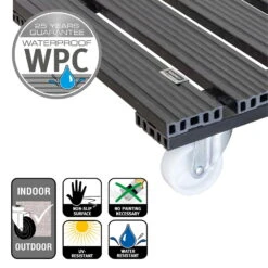 Multi Roller WPC, 120 Kg Tragkraft, Ca. 39 X 39 X 11 Cm -Garten Sicht Verkäufe 0920600470 multi roller wpc anthrazit 5 116657