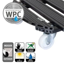 Multi Roller WPC, 120 Kg Tragkraft, Ca. 50 X 50 X 11 Cm -Garten Sicht Verkäufe 0920600471 multi roller wpc anthrazit 5 116663