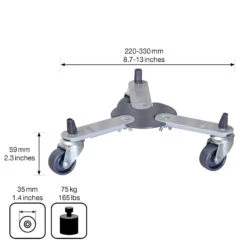 Multi Roller Sun City, Tragkraft 75 Kg, Stahl, Ca. 6 X 26,5-37,5 Cm -Garten Sicht Verkäufe 0920600493 multi roller suncity small 4 116676