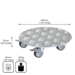 Multi Roller Alaska, Tragkraft 100 Kg, Alu, Ca. 7 X 30 X 30 Cm -Garten Sicht Verkäufe 0920600494 multi roller alaska d 4 116683
