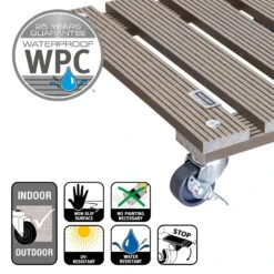 Multi Roller WPC, Tragkraft 80 Kg, Ca. 7 X 29 X 29 Cm -Garten Sicht Verkäufe 0920600506 multi roller wpc taupe 5 116687