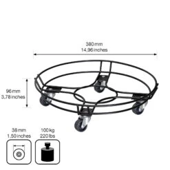 Multi Roller GH 0934, Tragkraft 100 Kg, Schwarz, Ca. 10 X 38 X 38 Cm -Garten Sicht Verkäufe 0920600510 multi roller stahl schwarz 4 116707