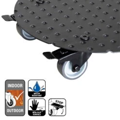 Pflanzenroller 'Alaska', Tragkraft 150 Kg, Anthrazit, Alu, 7 X 30 X 30 Cm -Garten Sicht Verkäufe 0920600518 pflanzenroller alaska 5 116729