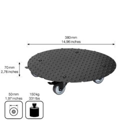 Pflanzenroller 'Alaska', Tragkraft 150 Kg, Anthrazit, Alu, 7 X 38 X 38 Cm -Garten Sicht Verkäufe 0920600519 pflanzenroller alaska 4 116736