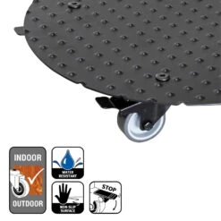 Pflanzenroller 'Alaska', Tragkraft 150 Kg, Anthrazit, Alu, 7 X 38 X 38 Cm -Garten Sicht Verkäufe 0920600519 pflanzenroller alaska 5 116735