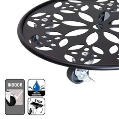 Pflanzenroller GH0936/0937, Tragkraft 100 Kg, Schwarz, Ø 30 Cm -Garten Sicht Verkäufe 0920600520 pflanzenroller 5 116741