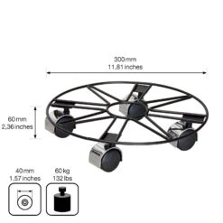 Multi Roller GH0938, Tragkraft 60 Kg, Schwarz, Ø 30 Cm -Garten Sicht Verkäufe 0920600532 multi roller 4 116784