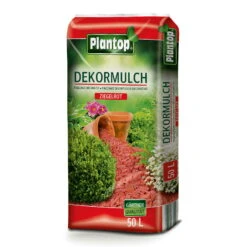 Plantop Dekormulch Ziegelrot, 1950 L Gesamt, 39 Sack á 50 Liter -Garten Sicht Verkäufe 0960200191 Plantop Dekormulch 10 40mm ziegelrot 50l 78112
