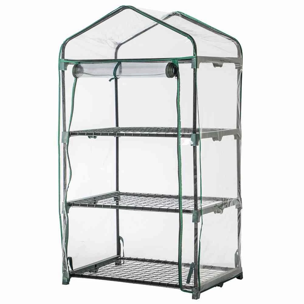 Gewächshaus Grün, Drei Etagen, Stahlrohr / Kunststoff, 126 X 70 X 50 Cm 1 Gewächshaus Grün, Drei Etagen, Stahlrohr / Kunststoff, 126 X 70 X 50 Cm