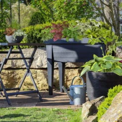 Hochbeet Mit Deckel, Anthrazit, Ca. 100 X 50 X 107 Cm 5 Hochbeet Mit Deckel, Anthrazit, Ca. 100 X 50 X 107 Cm -Garten Sicht Verkäufe 0980250129 Hochbeet mit Beinen und Deckel anthrazit 111345