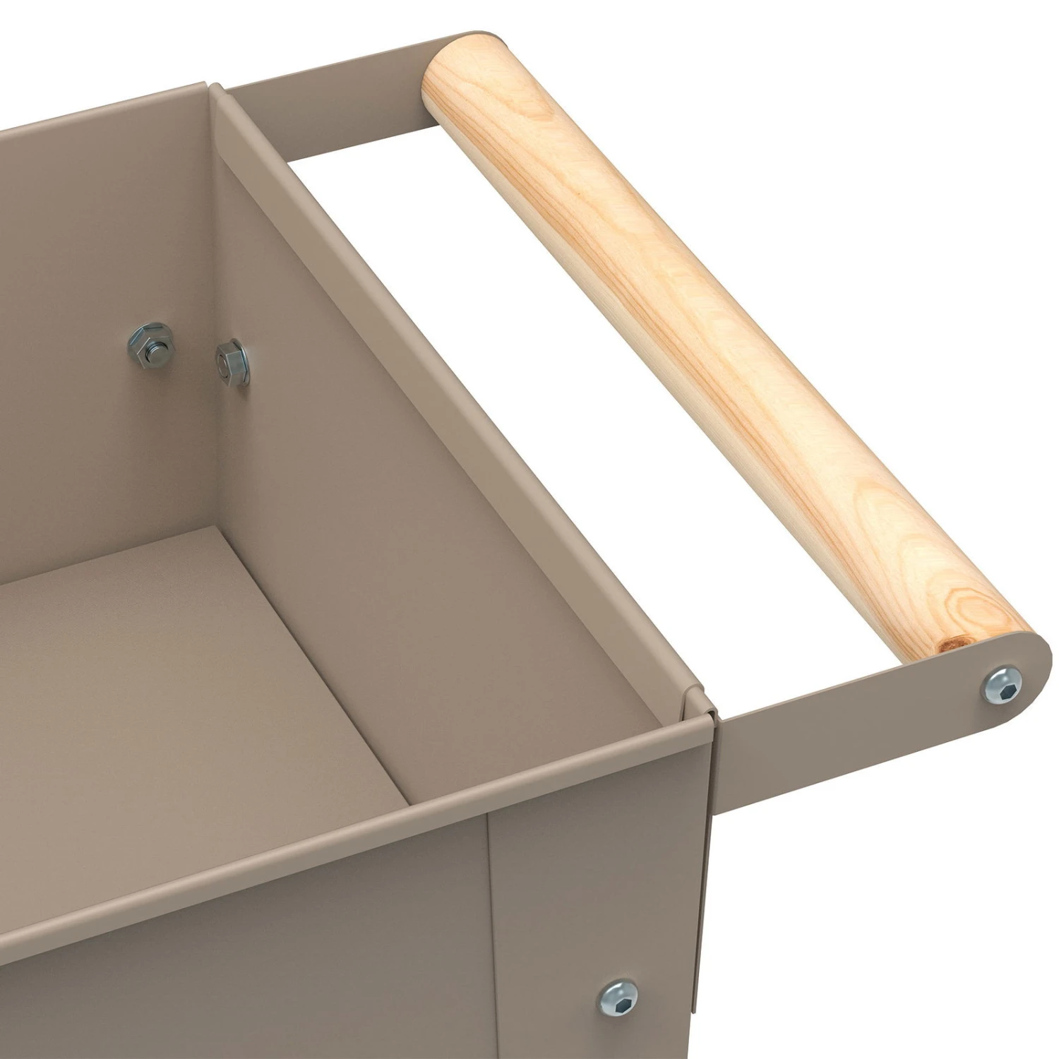 Hochbeet-Trolley Mit Rädern, Taupe, Metall, 75 X 35 X 80 Cm, 47 L 7 Hochbeet-Trolley Mit Rädern, Taupe, Metall, 75 X 35 X 80 Cm, 47 L – Bild 7