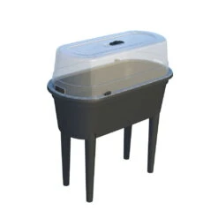 Hochbeet Mit Deckel, Anthrazit, L80 X B40 X H83 Cm -Garten Sicht Verkäufe 0980250146 Hochbeet mit Beinen und Deckel anthrazit 2 88863