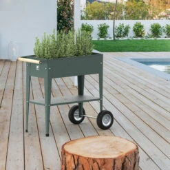 Hochbeet Urban Garden Trolley, Grün, 75 X 35 X 80 Cm 11 Hochbeet Urban Garden Trolley, Grün, 75 X 35 X 80 Cm -Garten Sicht Verkäufe 0980250161 Urban Garden Trolley auf Raedern Oak Green 6 108098