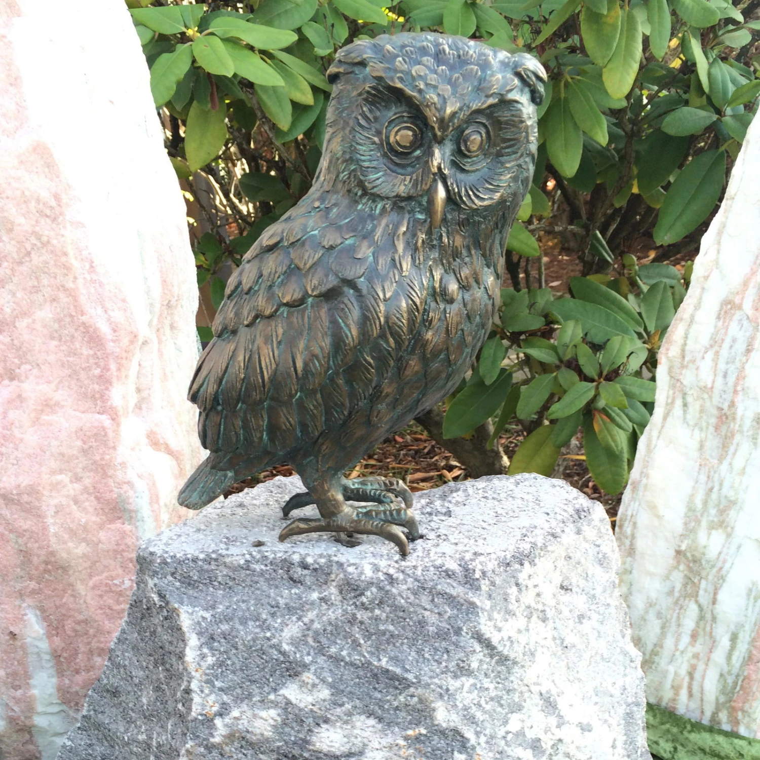 Gartenfigur "Uhu Stehend" Von Rottenecker, Bronze, Höhe: 29 Cm 1 Gartenfigur "Uhu Stehend" Von Rottenecker, Bronze, Höhe: 29 Cm