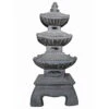Japanische Laterne Im Pagodenstil, Steinguss, 125 X 55 X 55 Cm