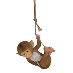 Dekofigur Affe Hängend, Braun, 32 X 26 Cm