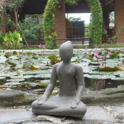 Steinguss Gartenornament 'Yoga', Natur, 26 X 18 X 31 Cm -Garten Sicht Verkäufe 0980306816 steinguss gartenornament yoga 2 123354