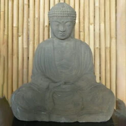 Buddha-Statue, Trockensteinguss, 53 X 40 X 65 Cm -Garten Sicht Verkäufe 0980306821 buddha aus trockensteinguss 1 123369