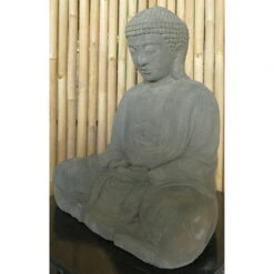 Buddha-Statue, Trockensteinguss, 53 X 40 X 65 Cm -Garten Sicht Verkäufe 0980306821 buddha aus trockensteinguss 2 123368