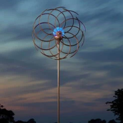 Solarwindrad Spiro, Integrierte Solarkugeln, 130 X 38 Cm -Garten Sicht Verkäufe 0980403755 Solar Windrad Spiro2 64775