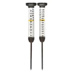 Regenmesser, Schwarz, Kunststoff, 12 X 12 X 105 Cm, 0,29 Kg