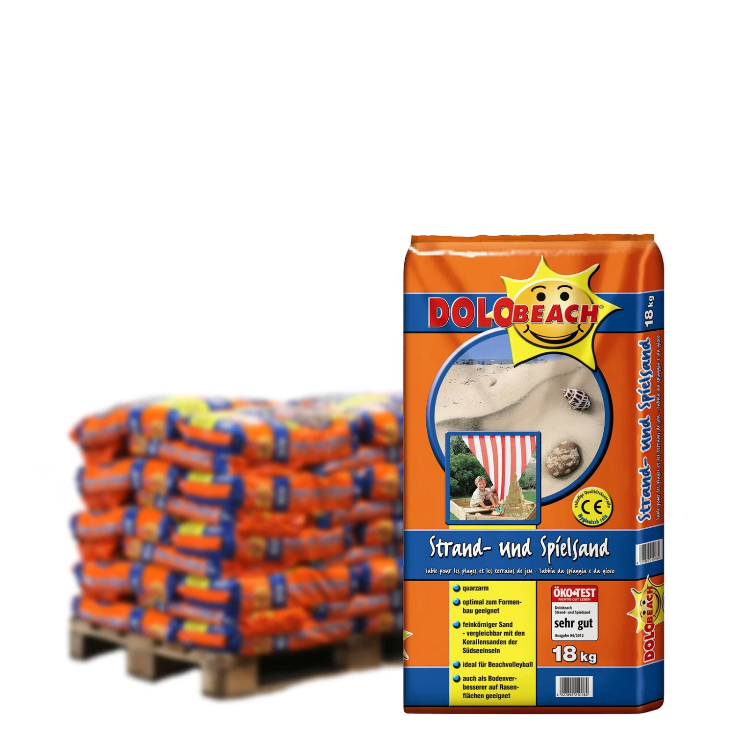 Dolobeach Spiel- Und Strandsand, 972 Kg Gesamt, 54 Sack à 18 Kg Auf Palette 1 Dolobeach Spiel- Und Strandsand, 972 Kg Gesamt, 54 Sack à 18 Kg Auf Palette