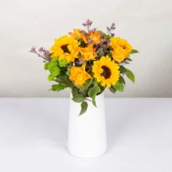 Gemischter Blumenbund 'Sommergruß' Inkl. Gratis Grußkarte -Garten Sicht Verkäufe 1025700005 DIY Mixbund Sommergruss Helianthus Rose Santini Statice 2 94406