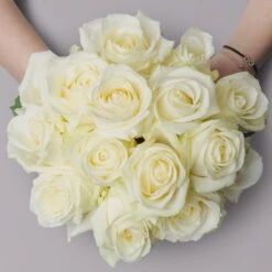 Blumenbund Mit Rosen 'Avalanche', Weiß, 15er-Bund, Inkl. Gratis Grußkarte