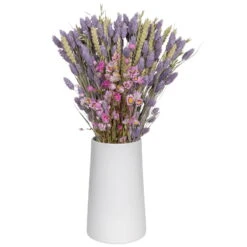 Rosa Trockenstrauß & Lila Glanzgras, 3er-Set, Länge Ca. 55 - 70 Cm -Garten Sicht Verkäufe 1055300003 Trockenstrauss rosa Phalaris lila 1 83165