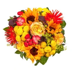 Blumenstrauß 'Sommerabend' Inkl. Gratis Grußkarte -Garten Sicht Verkäufe 1110600041 Sommer Orange D33cm 2 6660