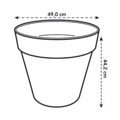 Elho Pflanzgefäß Loft Urban Round, Anthrazit 5 Elho Pflanzgefäß Loft Urban Round, Anthrazit -Garten Sicht Verkäufe 12 loft round wheels 50 brique 8711904332600