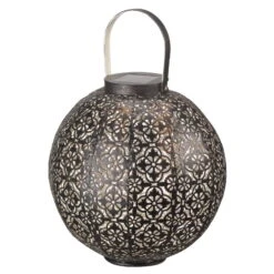 Solarlaterne "Damast", Kupfer, 23 X 22cm -Garten Sicht Verkäufe 2950100312 Solarlaterne Damast 23x22cm 63447