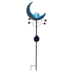 Solargartenstecker Mandala Moon, Blau, 17,5 X 6,0 X 85,0 Cm -Garten Sicht Verkäufe 2950100555 Solar Gartenstecker Mandale Moon blau 1 90067