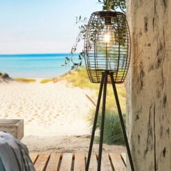 Solar-Standleuchte 'Killarney', Schwarz, Metall, Ø 20,5 X H 32 Cm -Garten Sicht Verkäufe 2950100705 Solar Filament LED Dreibein Killarney 3 120447