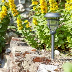 Solarleuchte 'Capri', 10 Lumen, Grau, Metall/Glas, Ca. 46 X 45 X 30 Cm