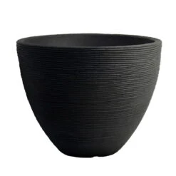 Pflanzgefäß "Lara" Anthrazit, Rillenoptik, Ø 40 Cm, Höhe 31 Cm, Füllvol. 26 L -Garten Sicht Verkäufe 3210103161 Pflanzgefae Rillenoptik Lara anthrazit D40xH31cm26 Ltr 24020