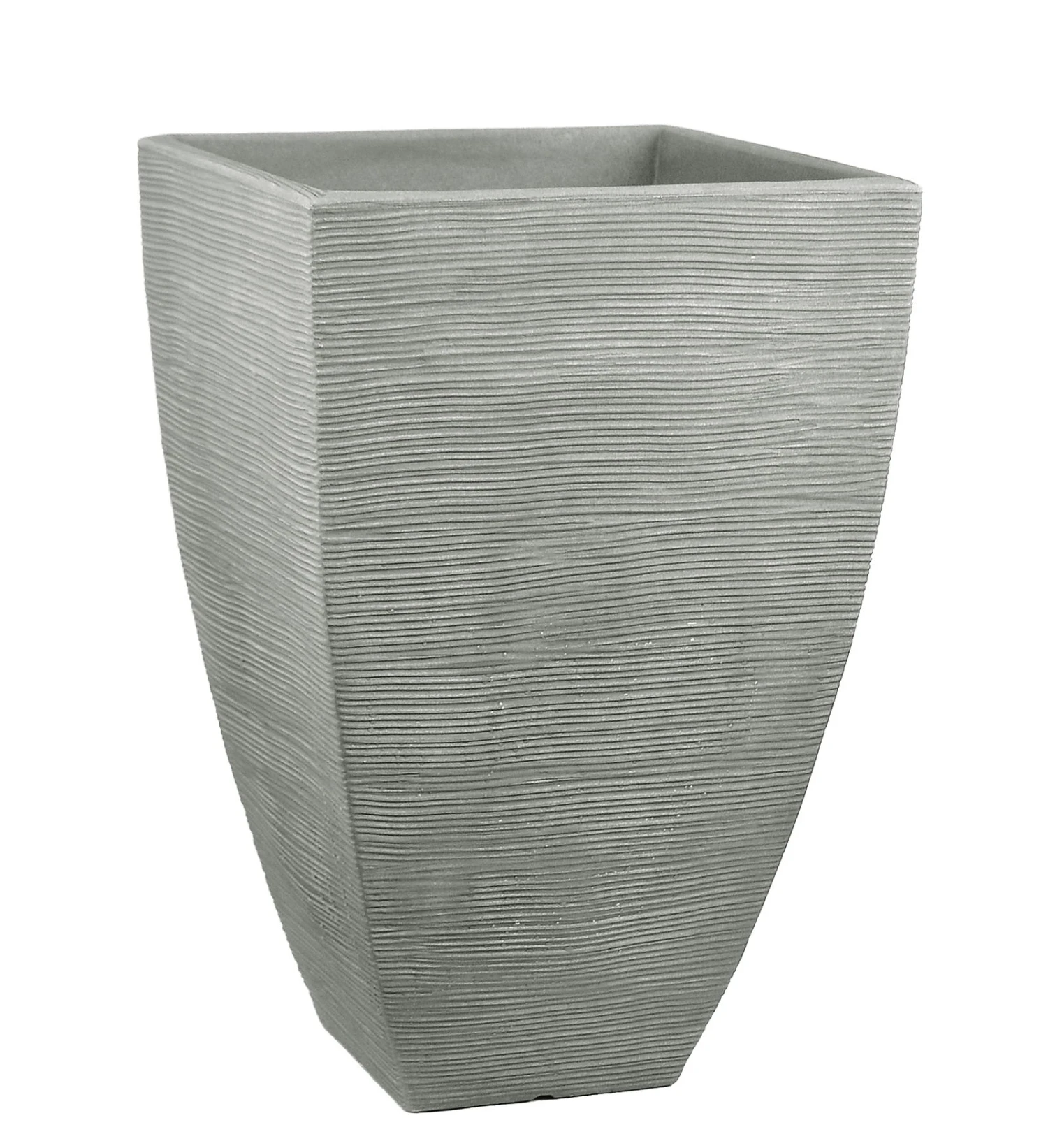 Pflanzgefäß "Mari" Grau, In Rillenoptik, 40x40x60 Cm, Füllvol. 63 L 1 Pflanzgefäß "Mari" Grau, In Rillenoptik, 40x40x60 Cm, Füllvol. 63 L