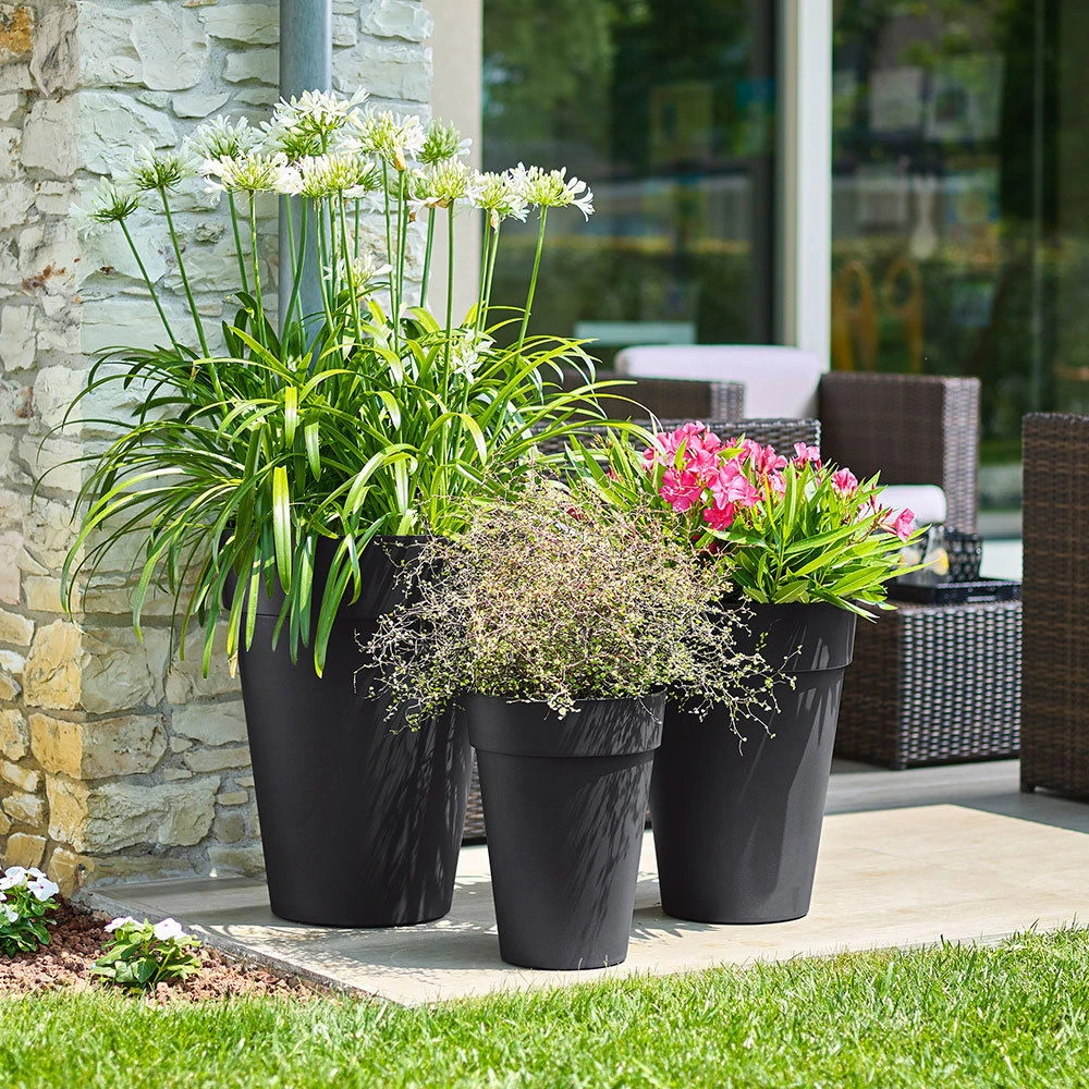 Pflanzkübel Liken Anthrazit 1 Pflanzkübel Liken Anthrazit