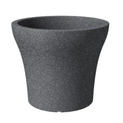 Pflanzgefäß No 1 Stone, Schwarz Granit, Kunststoff