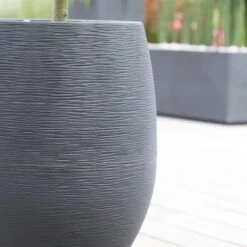 Pflanzgefäß Graphit Egg, Anthrazit, Wasserdicht, Robust -Garten Sicht Verkäufe 3210103698 Pflanzgefaess Graphit Egg anthrazit D50xH60cm 53Ltr 3 62074